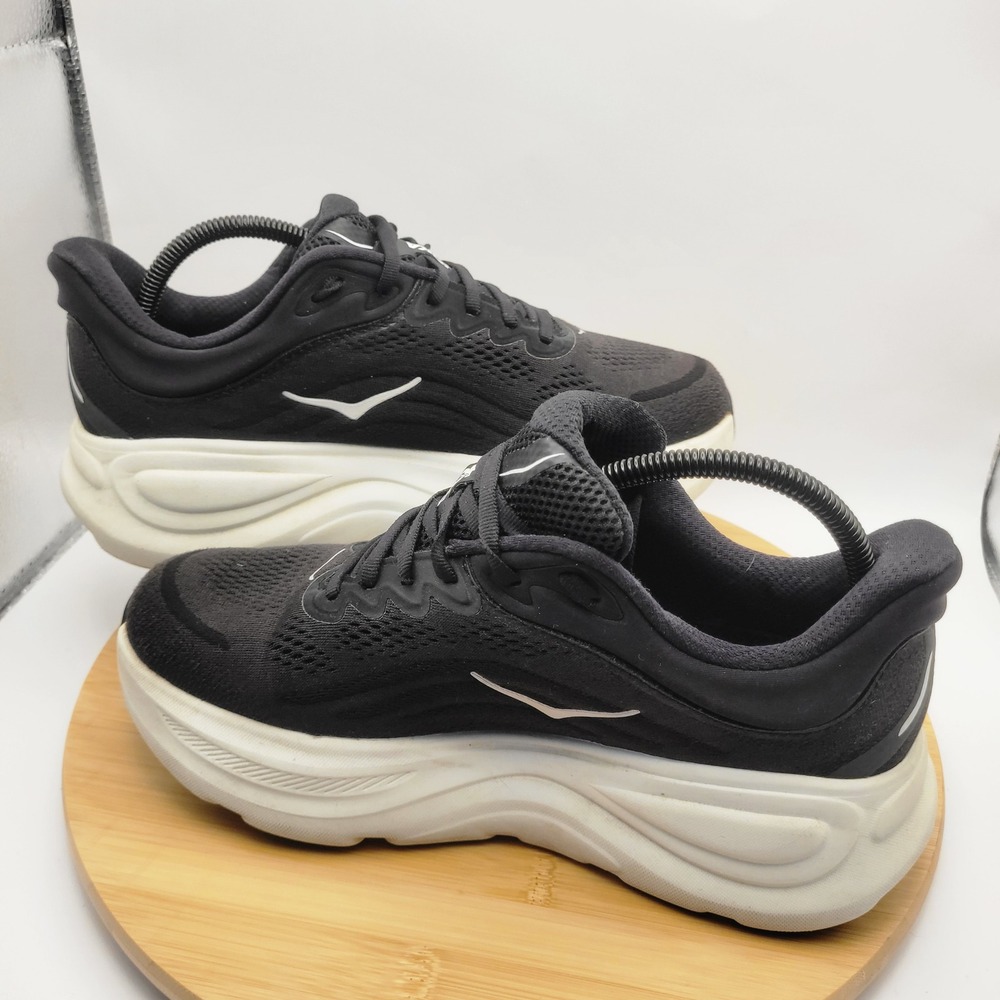 Hoka Bondi 9 Womens 9.5 2E Extra Wide Running Shoes Black White 1162016 BWHT - Picture 5 of 10